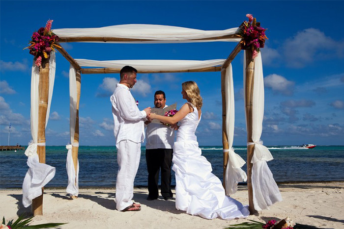 Belize beach wedding